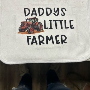 Custom made bib daddy’s little farmer